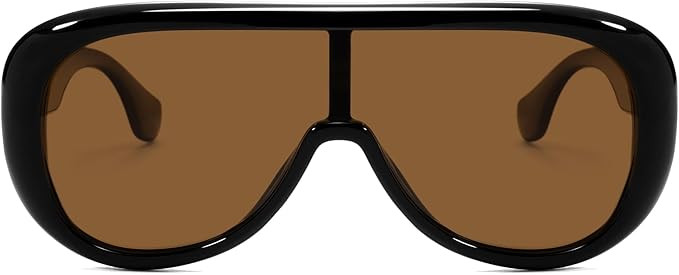 VANLINKER Oversized Aviator Square Sunglasses Womens Men Trendy One-Piece Polarized Lens Retro Fu... | Amazon (US)