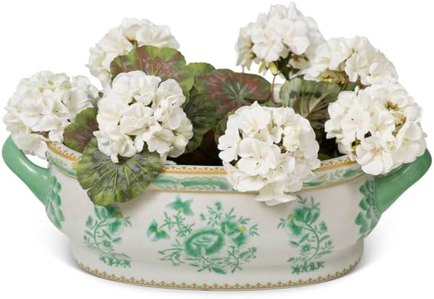 China Furniture Online Verdant Chinoiserie Floral Chinese Footbath Planter | Amazon (US)