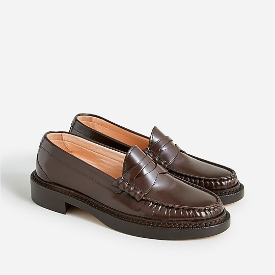 Rowan penny loafers in leather | J. Crew US