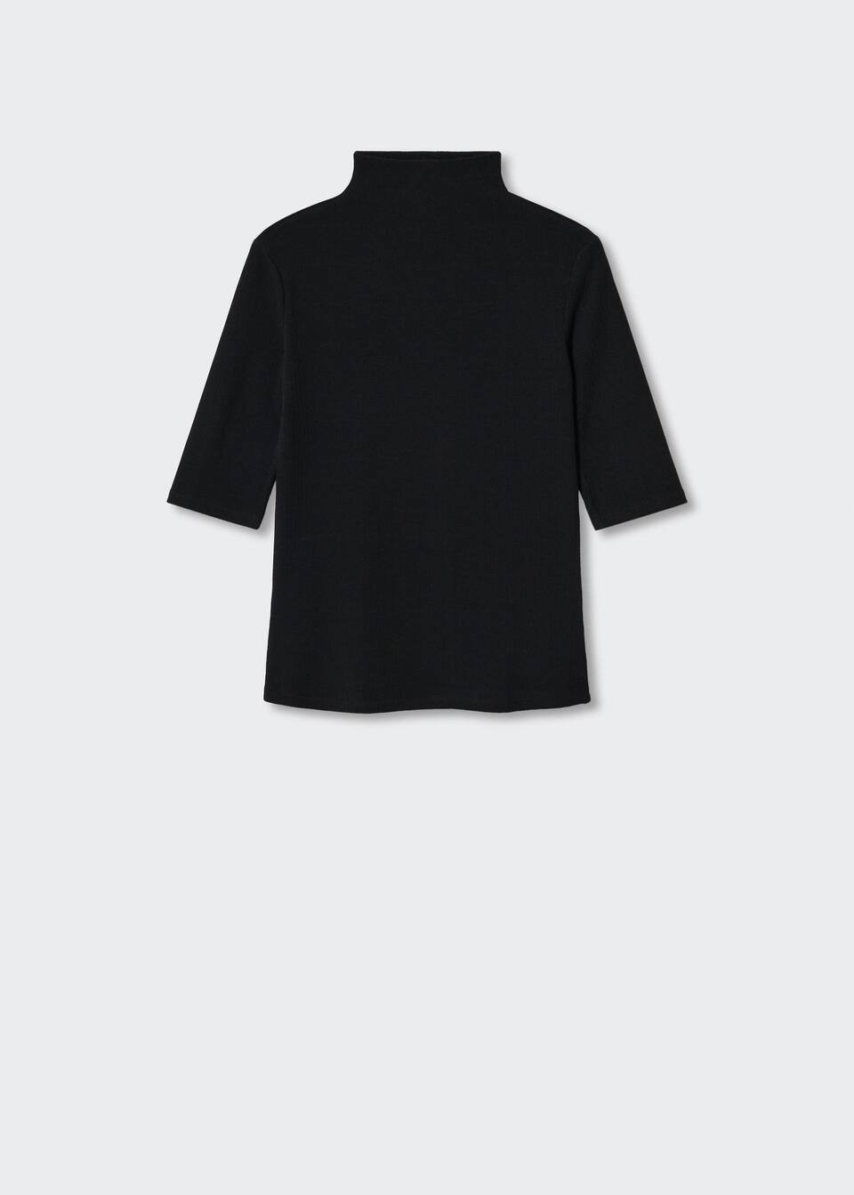 Turtle neck ribbed t-shirt | MANGO (US)
