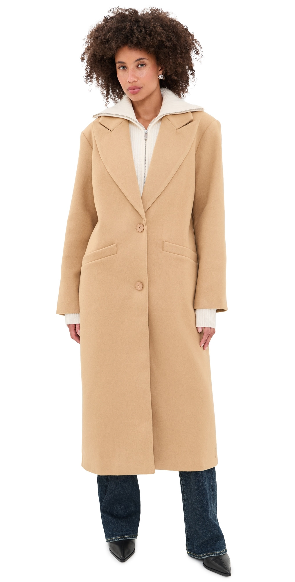 Lioness Olsen Coat Taupe M | Shopbop