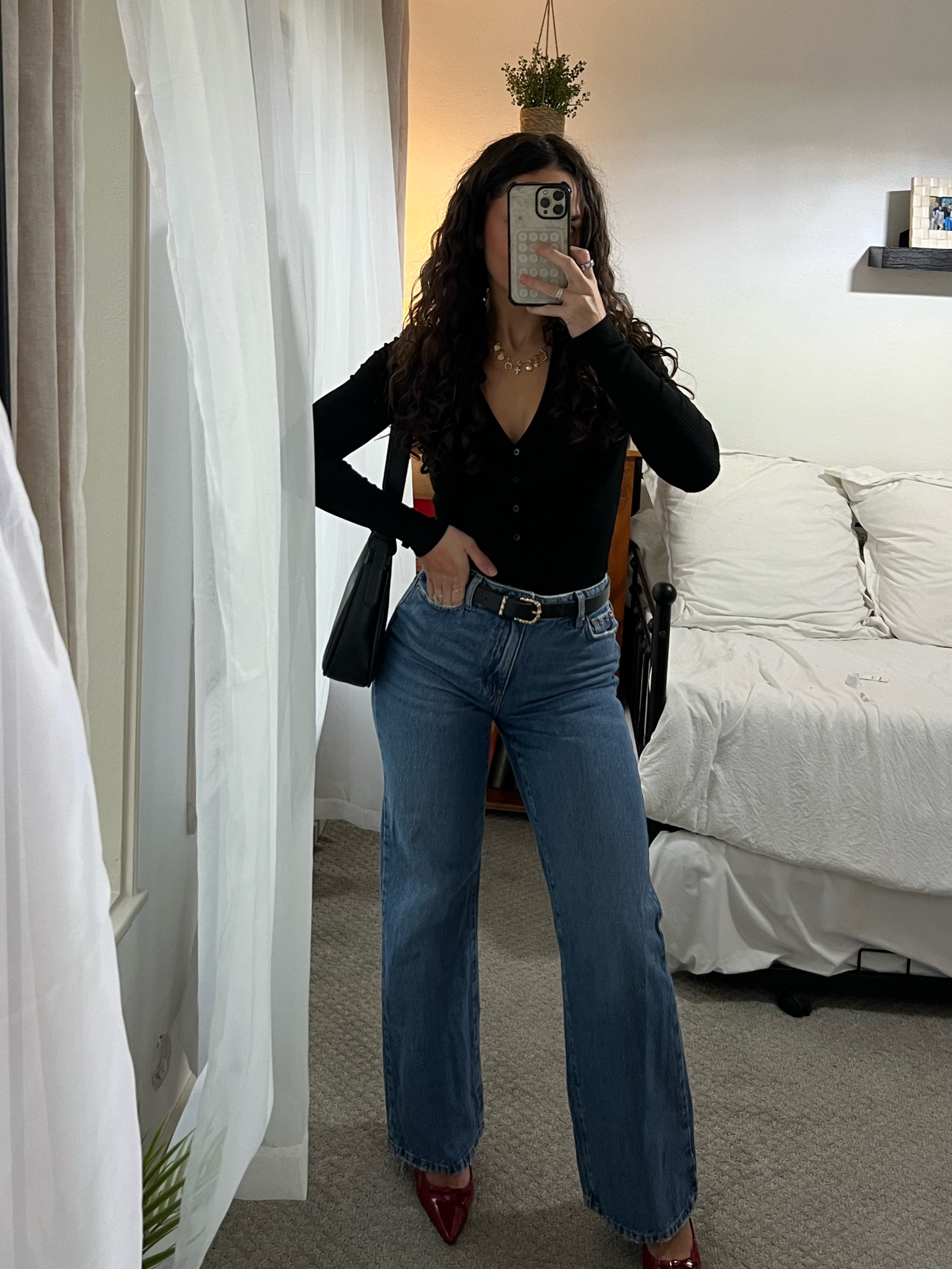 Ootn for going to dinner! Perfect fall transitional outfit for warmer weather. Bodysuit is old from Aritzia but linking similar. & love these heels - SO affordable & the perfect pop of color for fall!

Fall outfits, transitional fall outfits, red heels, fall shoes 

#LTKFindsUnder50 #LTKStyleTip #LTKFindsUnder100