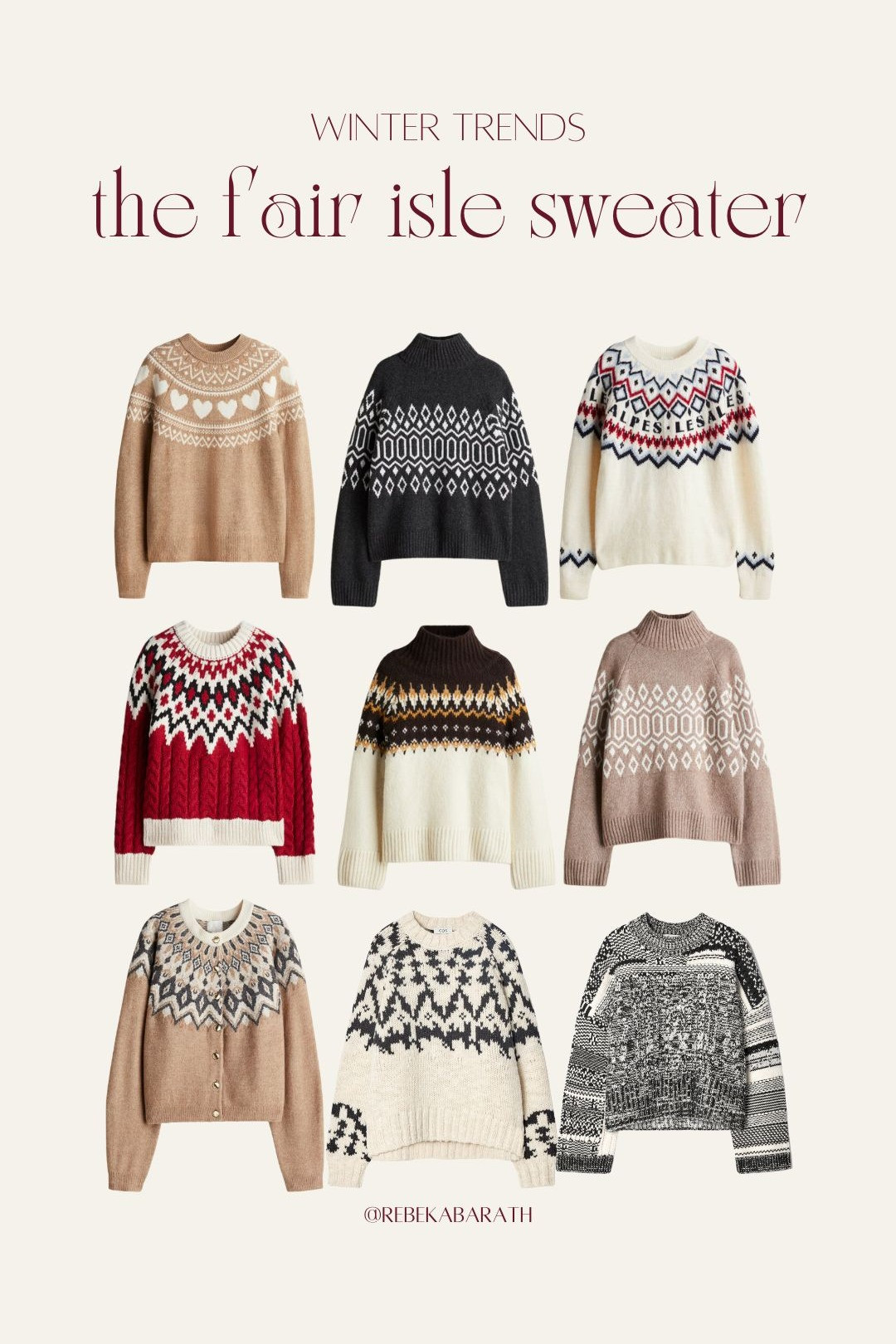 winter trends: Fair Isle sweaters ✨ 

trend alert | sweater trend | winter fashion | classic style | knitwear trends 

 #LTKHoliday #LTKSeasonal #LTKStyleTip