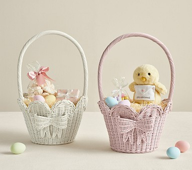 Rattan Scallop Easter Basket | Pottery Barn Kids