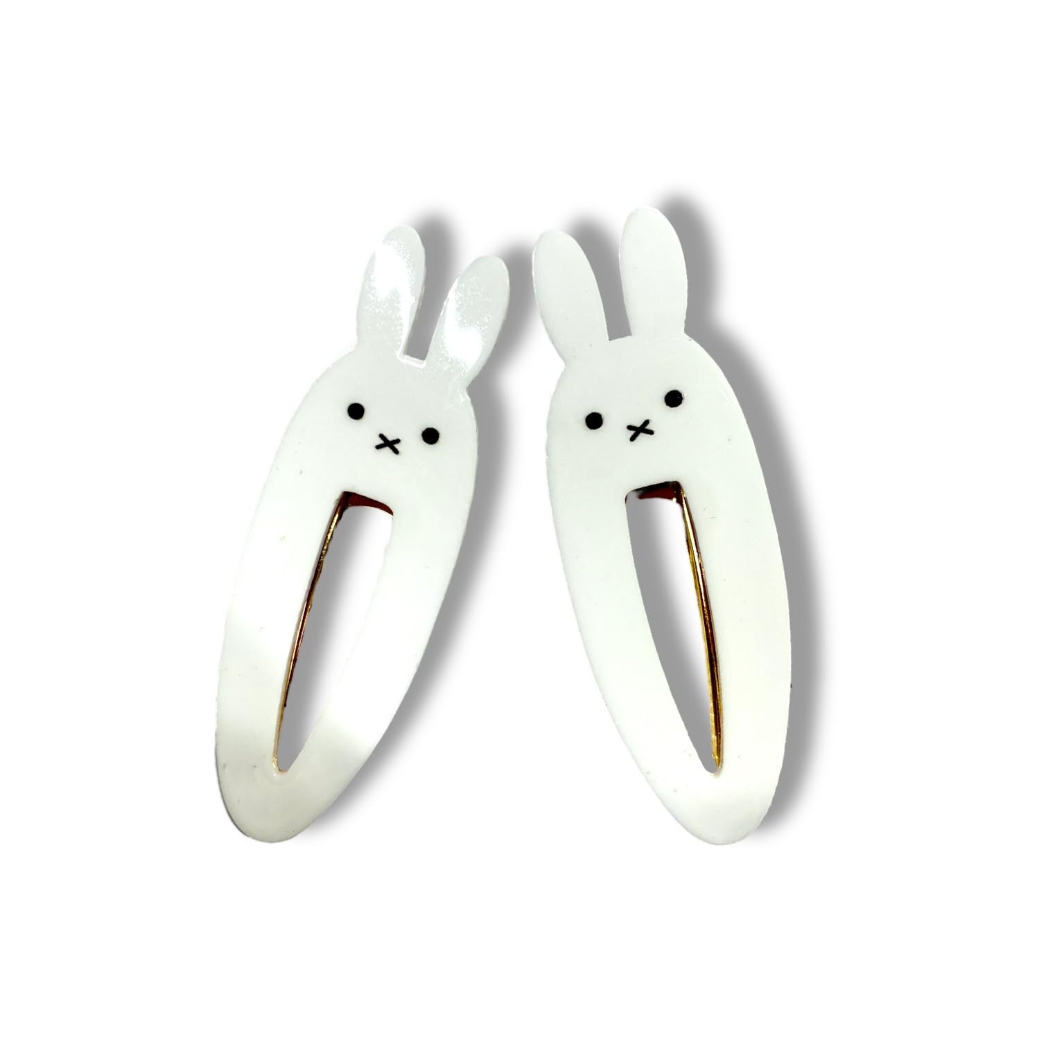 KOZUKI Cute Bunny Hair Clip, Pack of 2, Japanese Anime Style, Large, White, Female | Amazon (US)