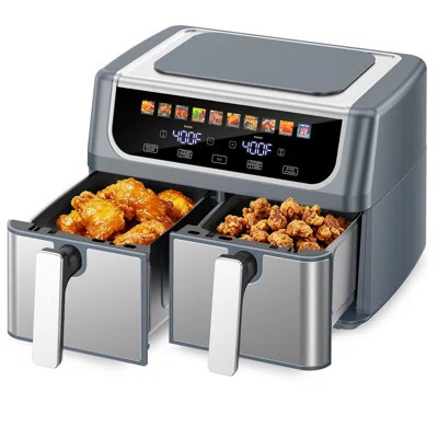 Touch Dual Air Fryer With Shake Reminder For The Perfect Crispy And Low-Calorie Meals | Wayfair North America