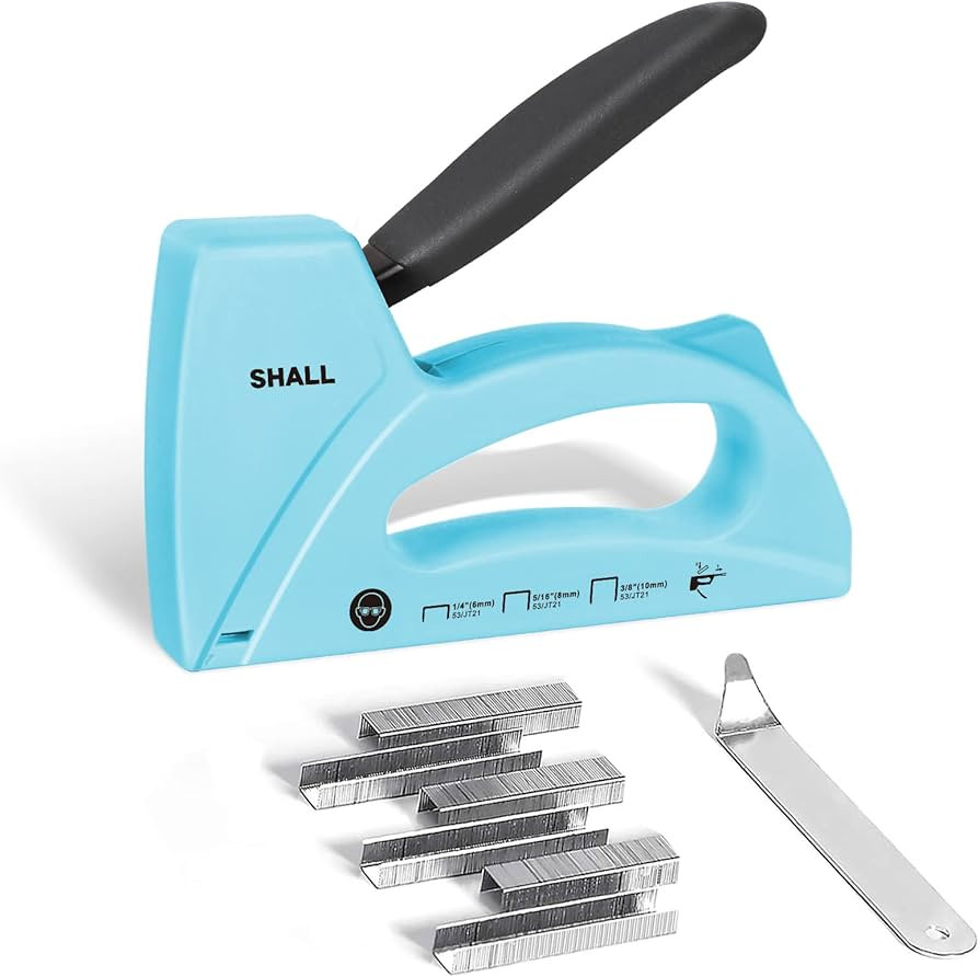 SHALL Light Duty Staple Gun for Wood - Upholstery Staple Gun with 1600pcs JT21 Staples 1/4, 5/16,... | Amazon (US)