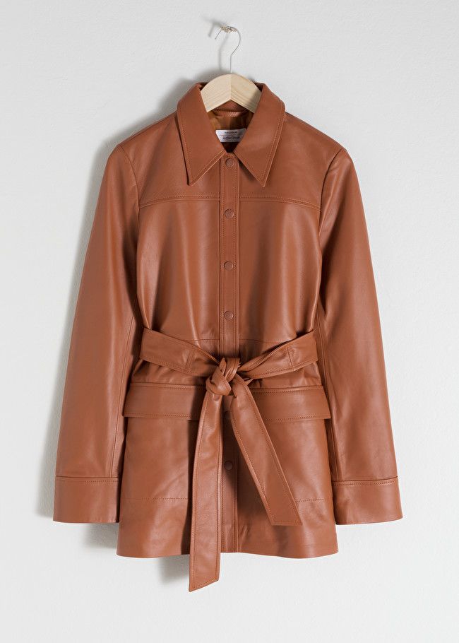 Belted Workwear Leather Jacket | & Other Stories (EU + UK)