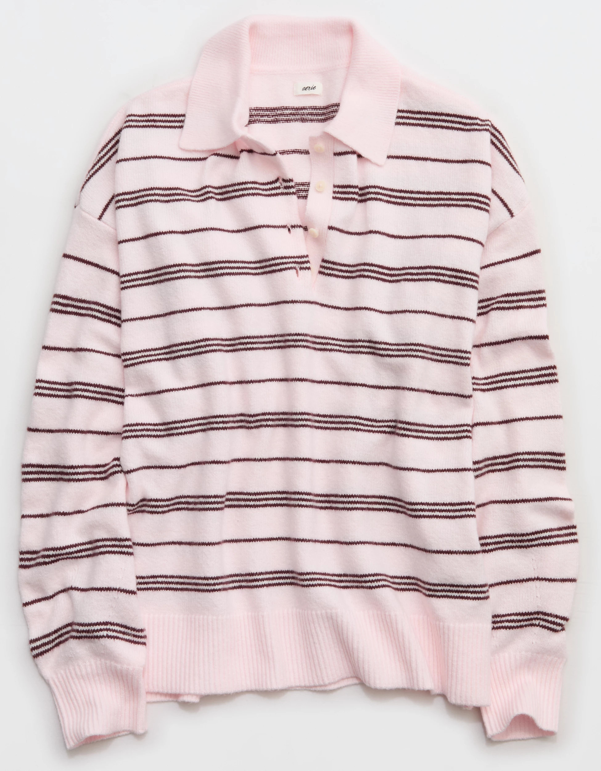 Aerie Sunday Soft\u00ae Plush Polo Sweater | Aerie