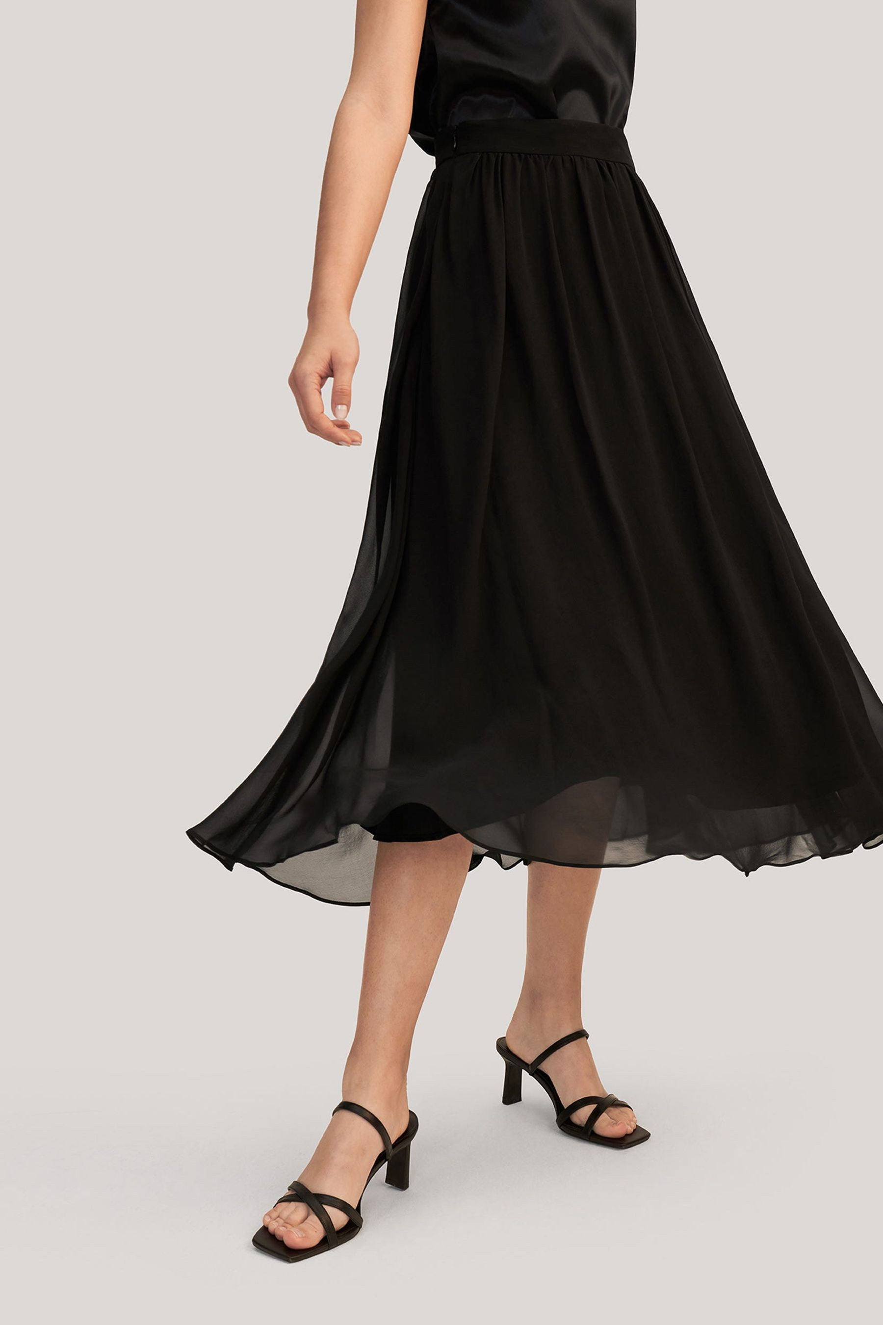 Double-layer Silk Tulle Skirt | LILYSILK