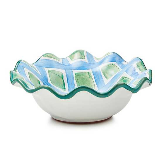 Pencil & Paper Co. Diamonds Ceramic Fluted Berry Bowl | MacKenzie-Childs