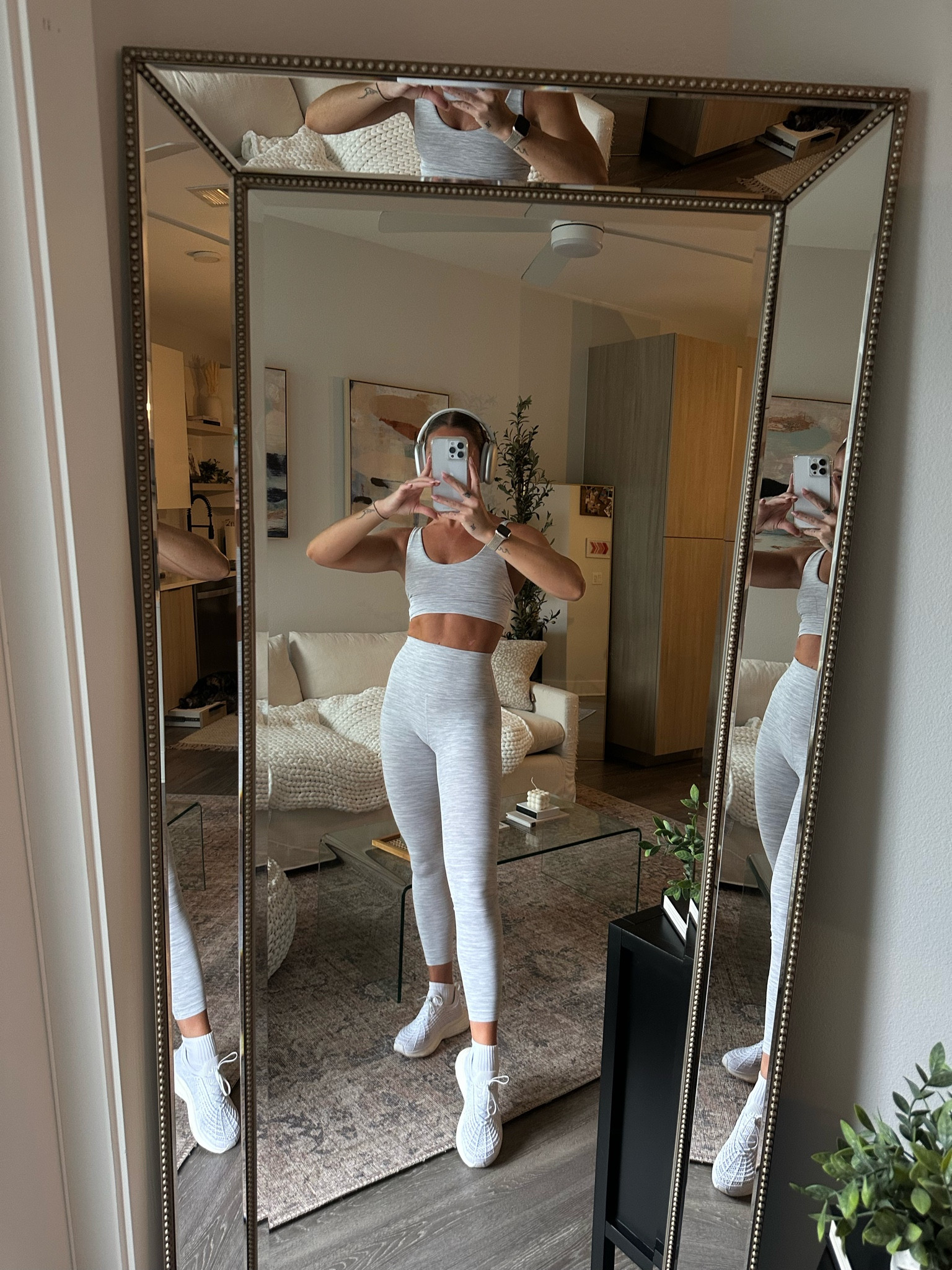 Bra: size 4
Leggings: size 2 
Shoes: true to size 



#LTKstyletip #LTKshoecrush #LTKfit