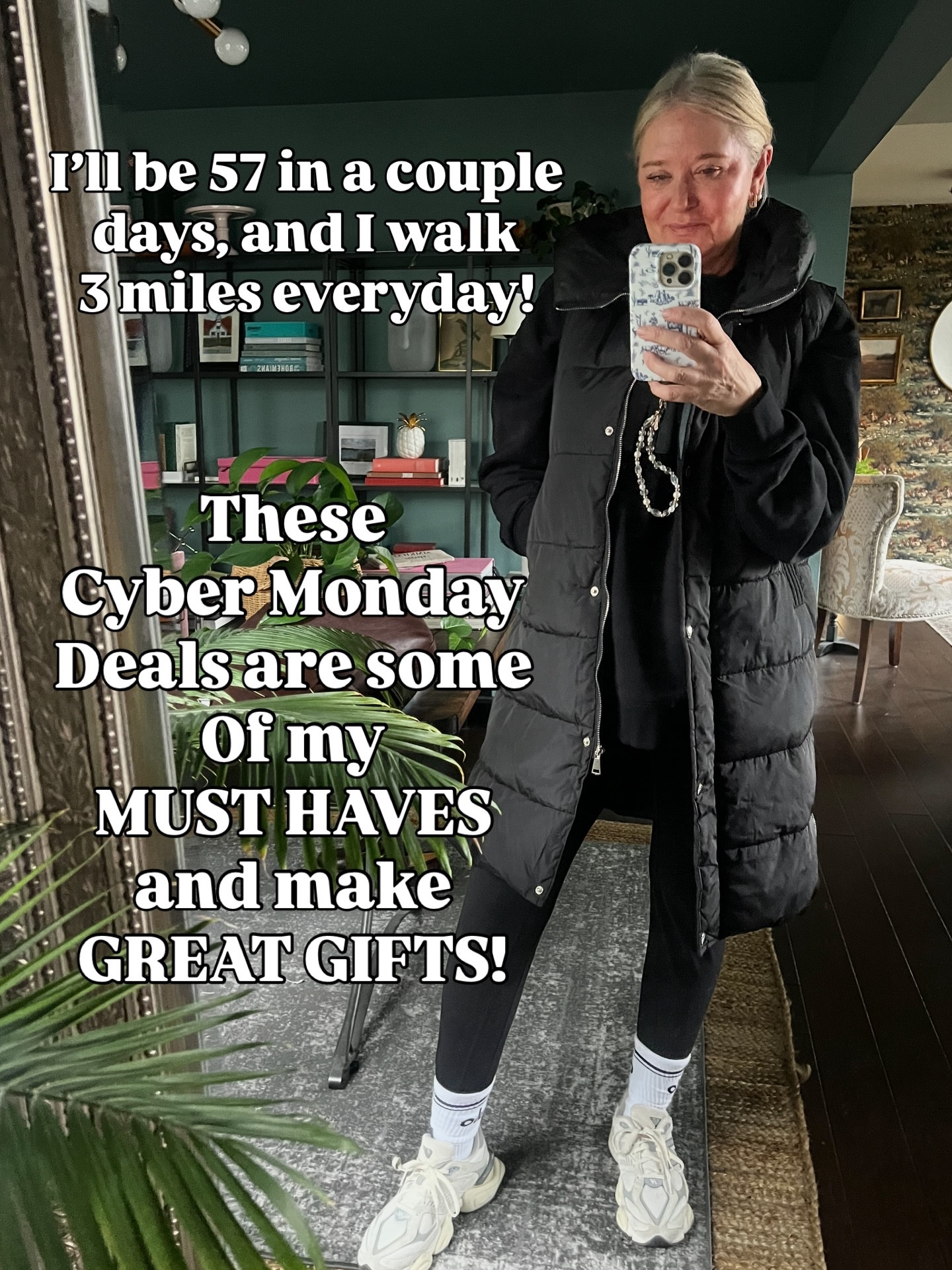Content SHOP for links!!

I have been consistently walking about 3 miles every day for the past 18+ months rain or shine!!! These are some of my MUST HAVES that I LOVE and use!! 

Daily walk, weighted vest, cortisol cocktail, midlife women, walking, cyber Monday