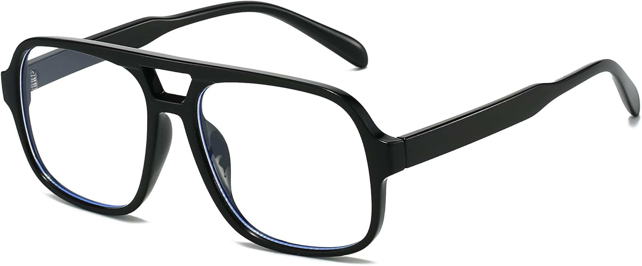 Oversized Square Aviator Glasses for Women Men Big Frame Retro Blue Light Blocking Glasses Vintag... | Amazon (US)