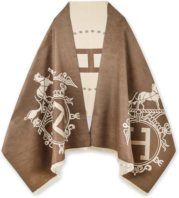 EXTREE Scarfs for Women Pashmina Silky Shawl Wrap for Evening Dressing Blanket Open Front Poncho ... | Amazon (US)