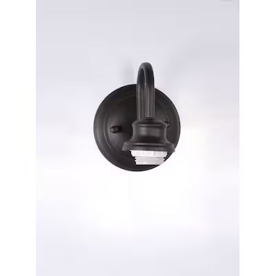 Style Selections 4.63-in W 1-Light Bronze Transitional Wall Sconce | Lowe's