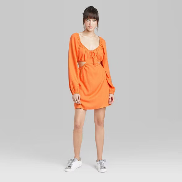 Women's Long Sleeve Cut Out Fit & Flare Dress - Wild Fable™ | Target