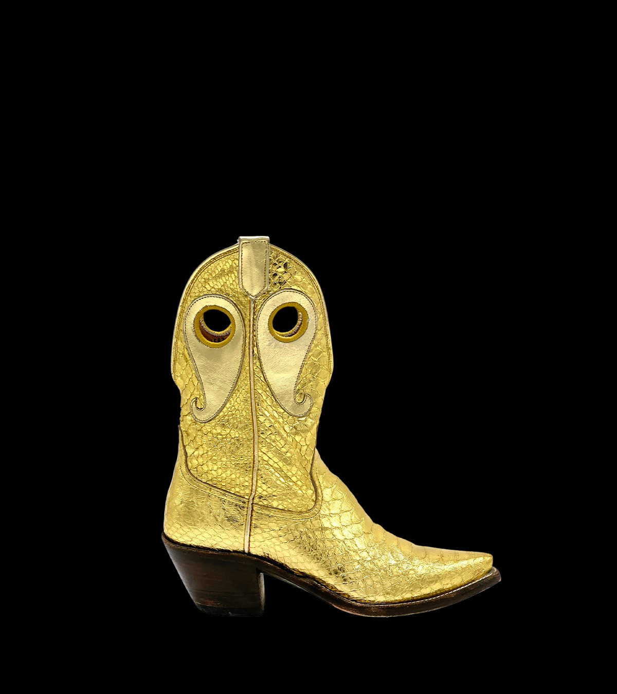 Molly Gold Metallic Python | Miron Crosby