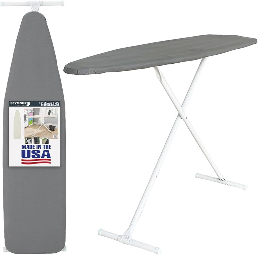 Ironing Board Full Size; Made in USA by Seymour Home Products (Solid Grey) Bundle Includes Cover ... | Amazon (US)
