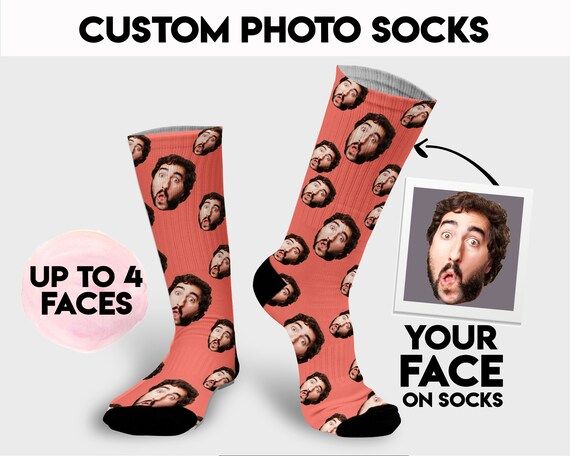 Custom face socks Face on socks, Photo socks, Custom socks with pictures, Customized socks, Face ... | Etsy (US)