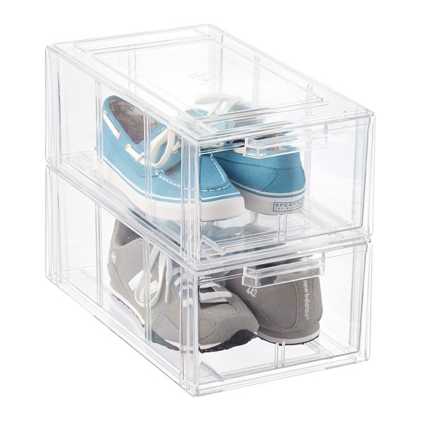Clear Stackable Large Shoe Drawer | The Container Store