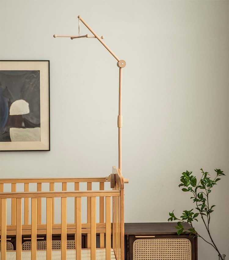 Lanttoe Wooden Crib Mobile Arm 33 Inches for Baby Nursery-Baby Mobile for Crib with Matching Nurs... | Amazon (US)