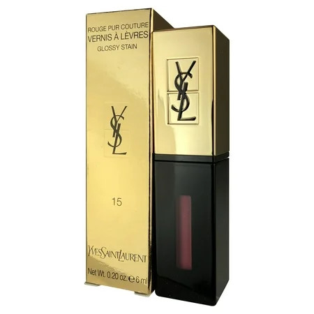 Rouge Pur Couture Vernis A Levres Glossy Stain by YSL #15 Rose Glacis 0.20 oz | Walmart (US)