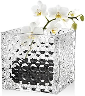 Studio Silversmiths Glass Decorative Bubble Design Square Cube Box Container Holder | Amazon (US)