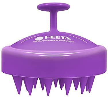 Hair Shampoo Brush, HEETA Scalp Care Hair Brush with Soft Silicone Scalp Massager (Purple) | Amazon (US)