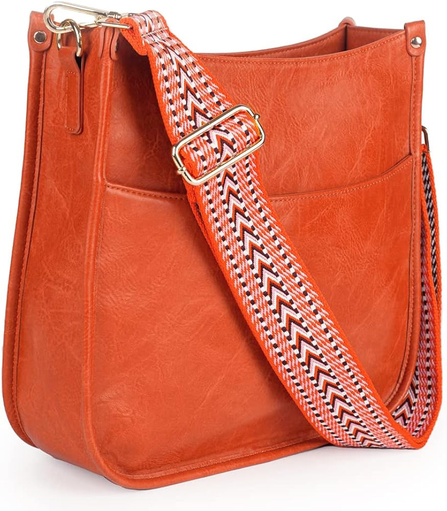 Viva Terry Vegan Leather Crossbody Fashion Shoulder Bag Purse with Adjustable Strap | Amazon (US)