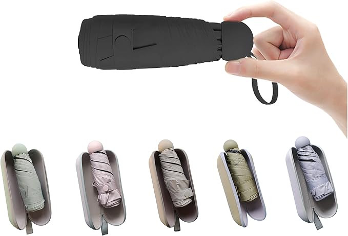 BAODINI Travel Mini Umbrella for Purse With Case-Small Compact UV Umbrella Protection Sun-Lightwe... | Amazon (US)