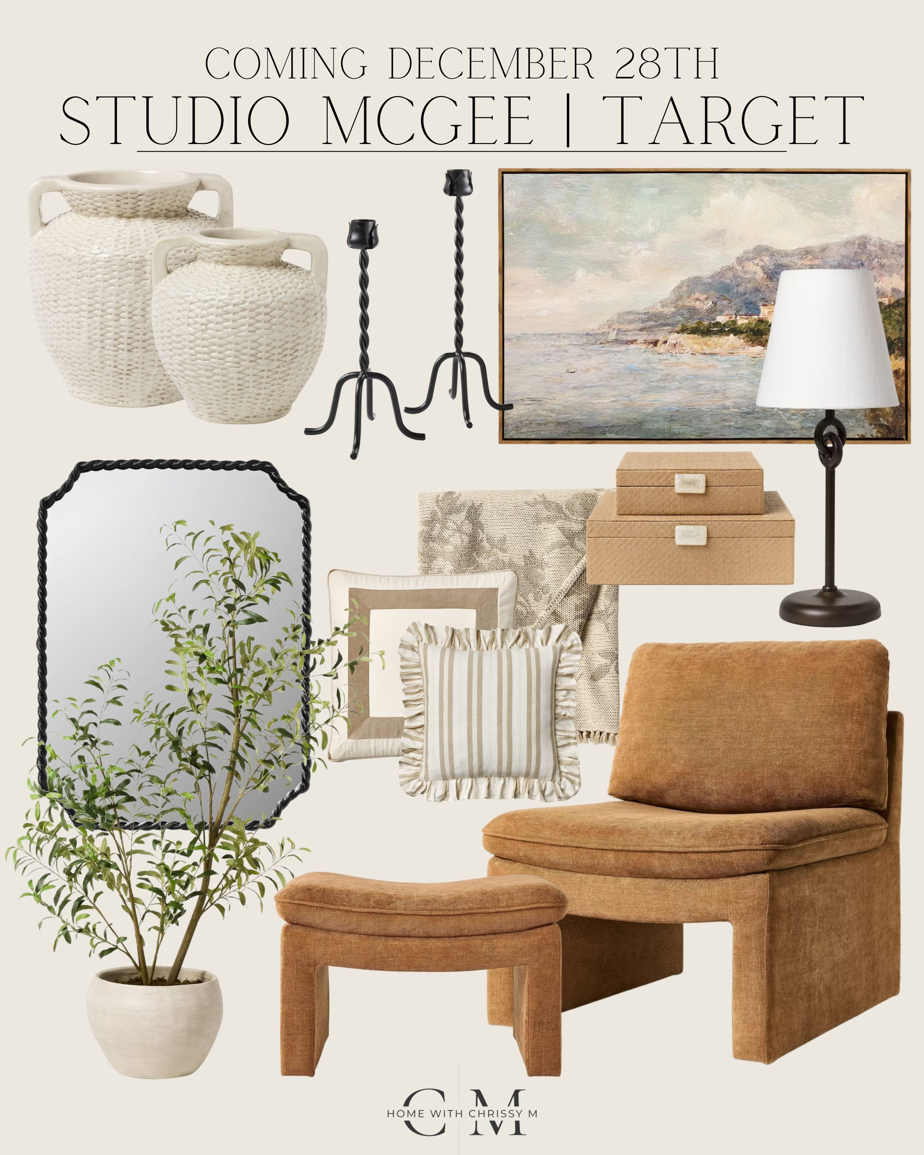 Studio Mcgee Spring Collection coming to Target on December 28th!
Studio McGee Home / Target Home / Spring Home / Textured Throw Pillows /  Neutral Blankets / Woven Baskets / Ceramic Vases / Textured Vases / Decorative Trays / Linen Curtains / Minimalist Wall Art / Rattan Accent Chairs / Stoneware Bowls / Neutral Area Rugs / Light Oak Furniture / Organic-Shape Mirrors / Spring Faux Greenery / Faux Florals / Marble Accent Pieces / Soft Light Rugs / Neutral Furniture / Sculptural Lighting / Pastel Decor / Reclaimed Wood Accents / Floral Pillows / Jute Rugs / Handcrafted Pottery / Linen Textures / Clean Lines & Natural Materials / Travertine Decor / Coffee Table Decor / Open Shelving Decor / Bookshelf Decor / Decorative Books / Marble Accents / Neutral Spring / Organic Modern Decor / Brass Candlestick Holders / Marble Decorative Boxes / Linen Accents / Woven Blanket Baskets / Neutral Wallpaper / Scalloped Decor / Neutral Home Furniture / Living Room Furniture / Entryway Furniture / Bedroom Furniture / Linen Sofa / Neutral Accent Chairs / White Oak Coffee Table / Arched Cabinets / Fluted Furniture / 
 

 

#LTKSeasonal #LTKHome