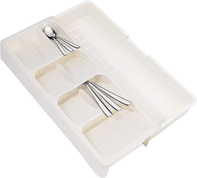 Faridabio Kitchen Drawer Organizer Tray,Expandable Cutlery Silverware Organizer Storage Tray for ... | Amazon (US)