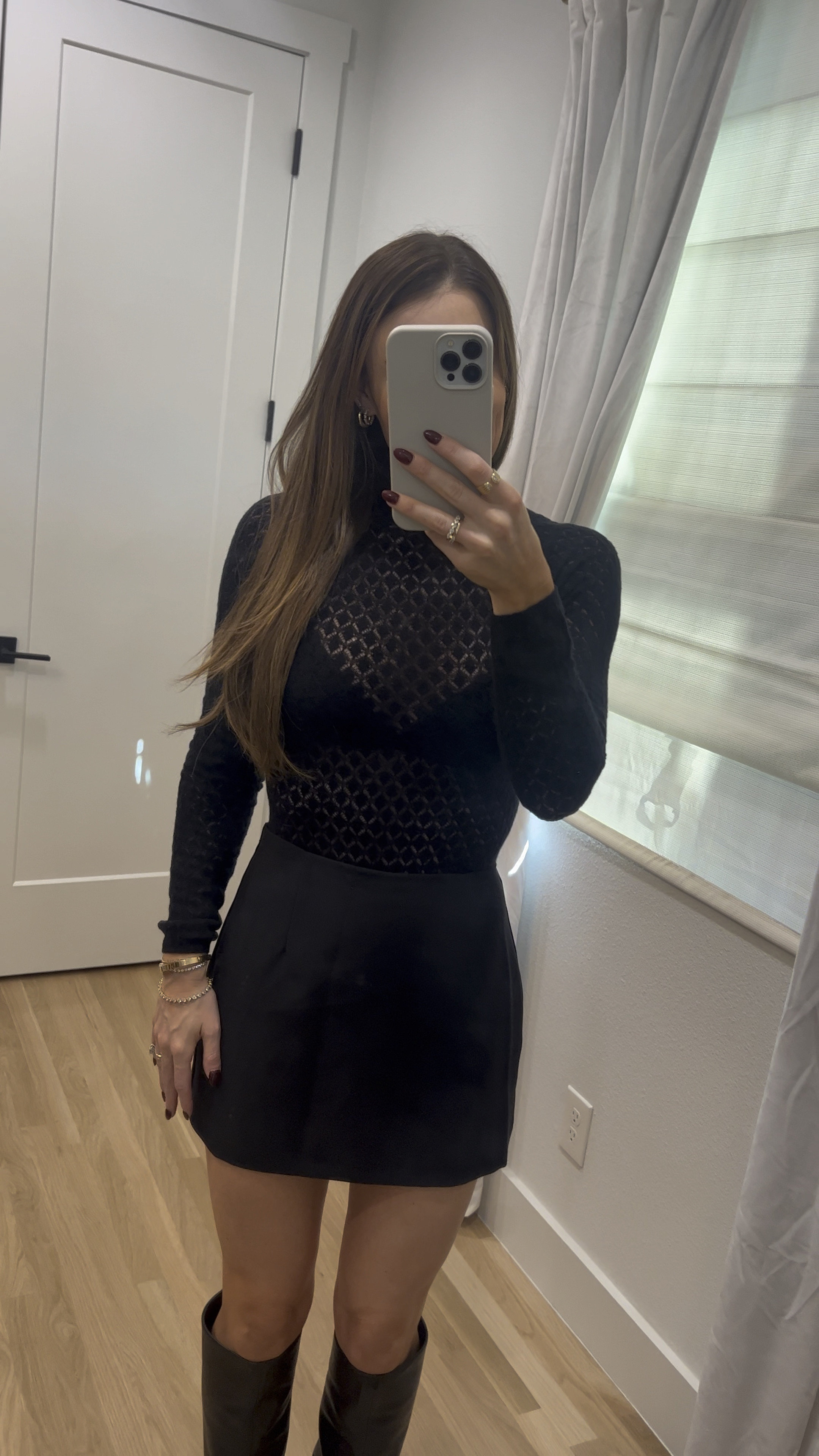 See through top and skort from Abercrombie ! 

Holiday party outfit 
Holiday party look
Fall outfits 

#LTKGiftGuide #LTKParties #LTKHoliday