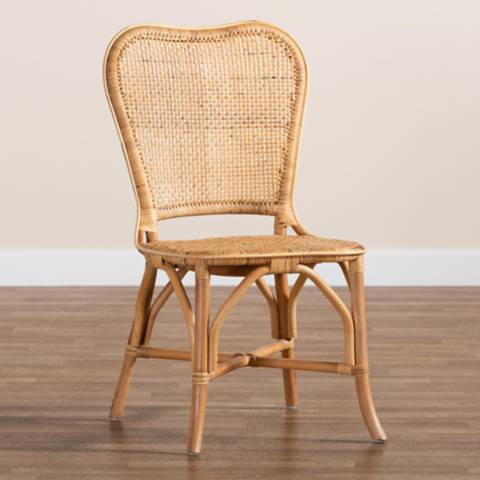Baxton Studio Irene Natural Brown Rattan Dining Chair | Lamps Plus