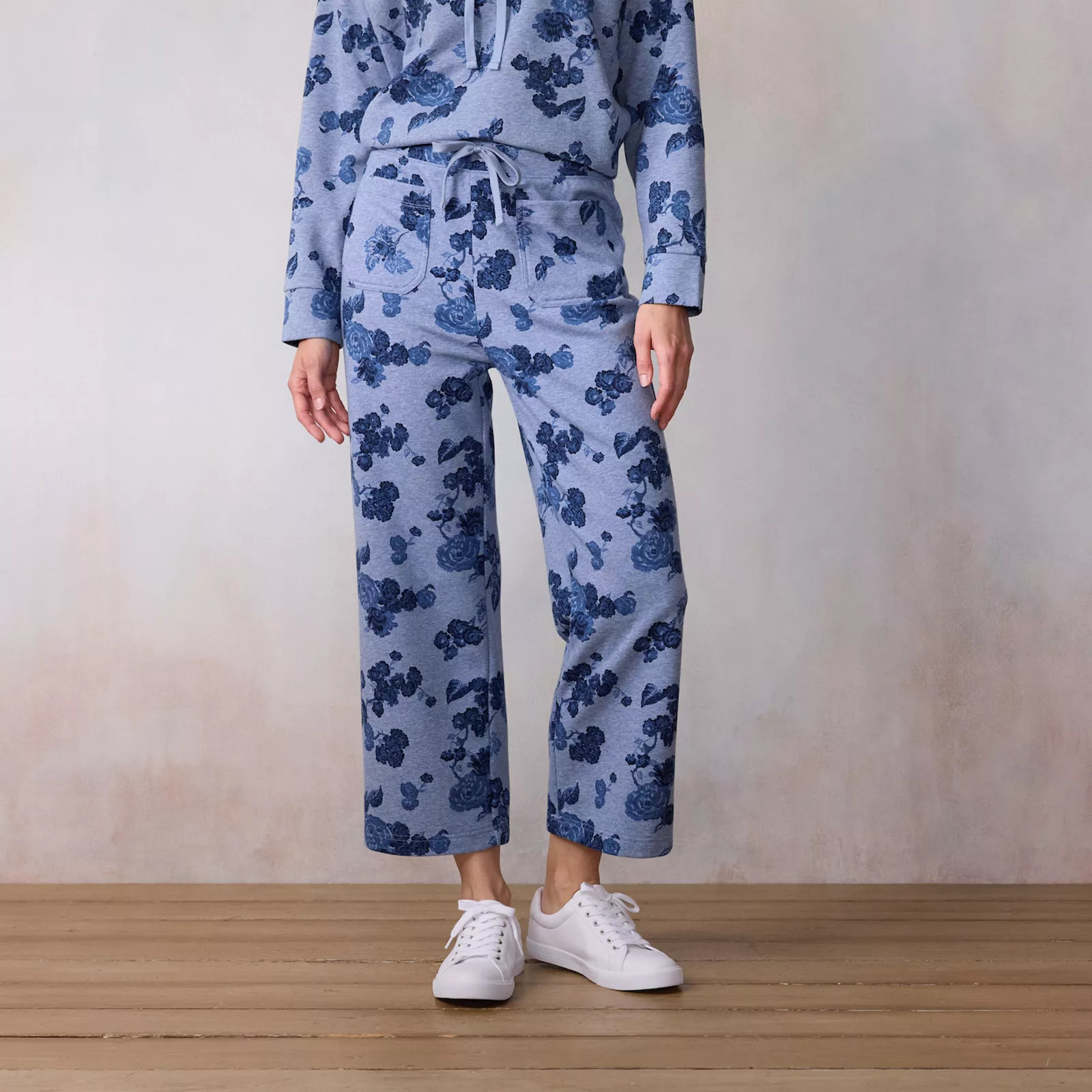 Women's LC Lauren Conrad Wildflower Sweatpants, Size: Large, Blue Tonal Marseille | Kohl's