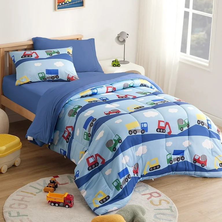 Sleep Zone Kids Twin Comforter Set, Cozy Jersey Knit Bedding Set, Warm and Easy Maintain for All ... | Walmart (US)
