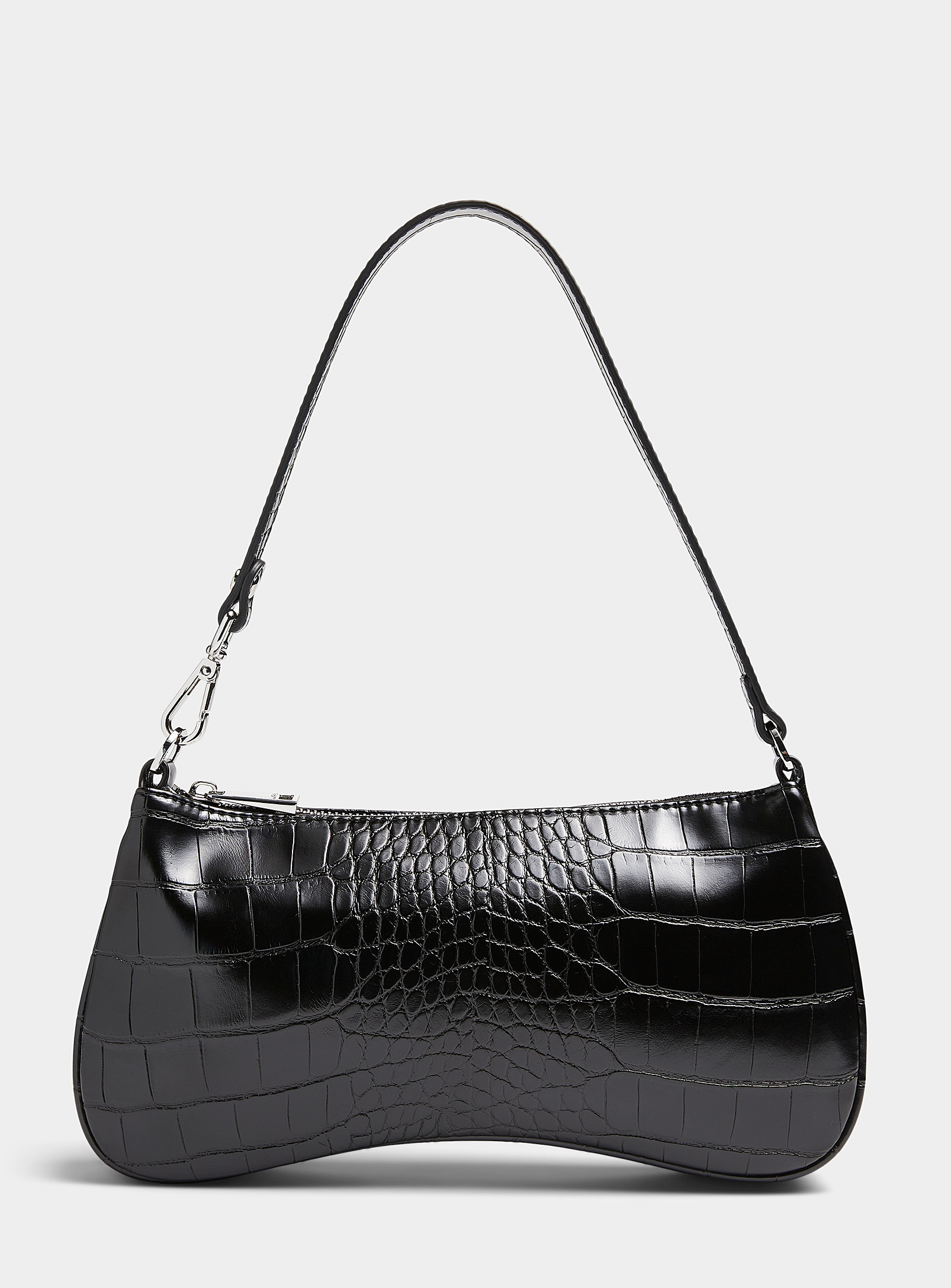 JW PEI - Eva croc baguette bag (Women, Black, ONE SIZE) | Simons