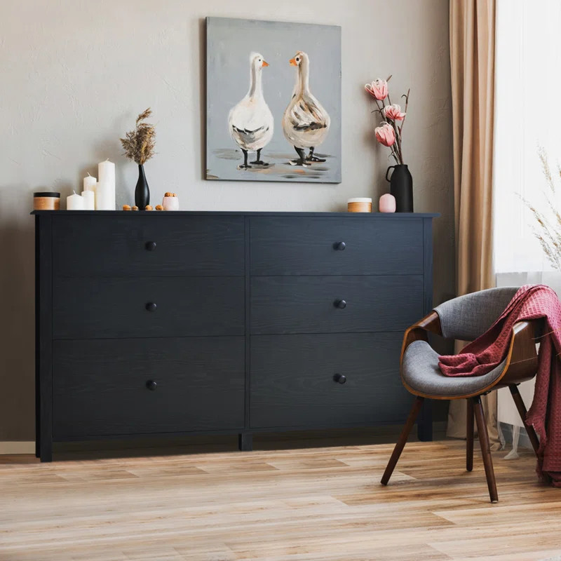 Jasinski 6 Drawer 56" W Double Dresser | Wayfair North America