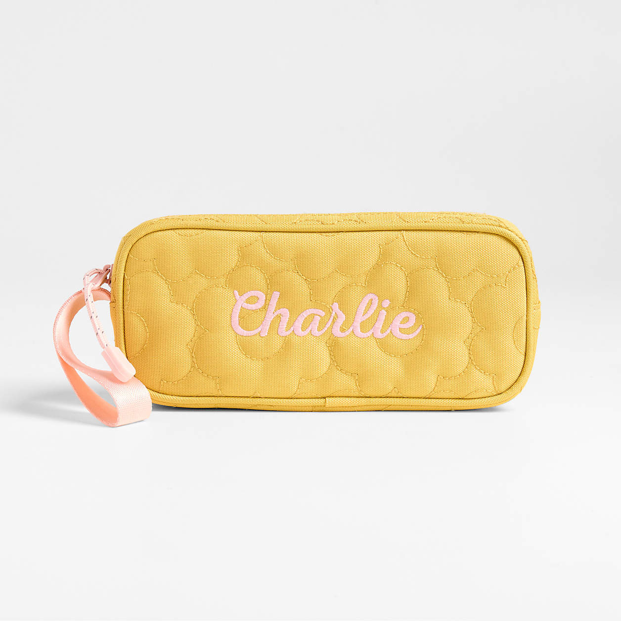 Quilted Yellow Flower Soft Kids Pencil Case + Reviews | Crate & Kids | Crate & Barrel