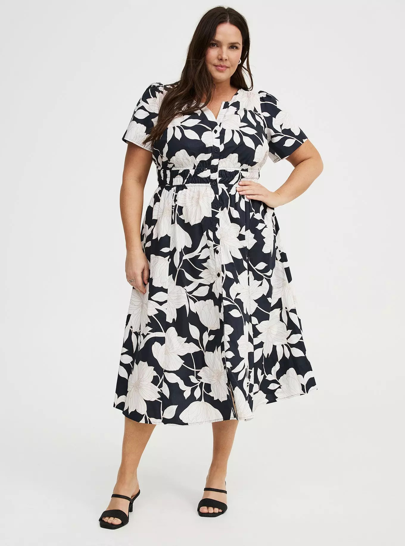 Y-Neck Tea Length Dress | Torrid (US & Canada)