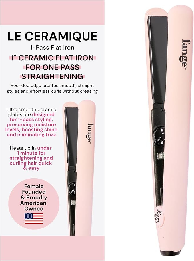 L'ANGE HAIR Le Ceramique 1-Pass Flat Iron Hair Straightener | Fast Heating Ceramic Flat Iron | Be... | Amazon (US)