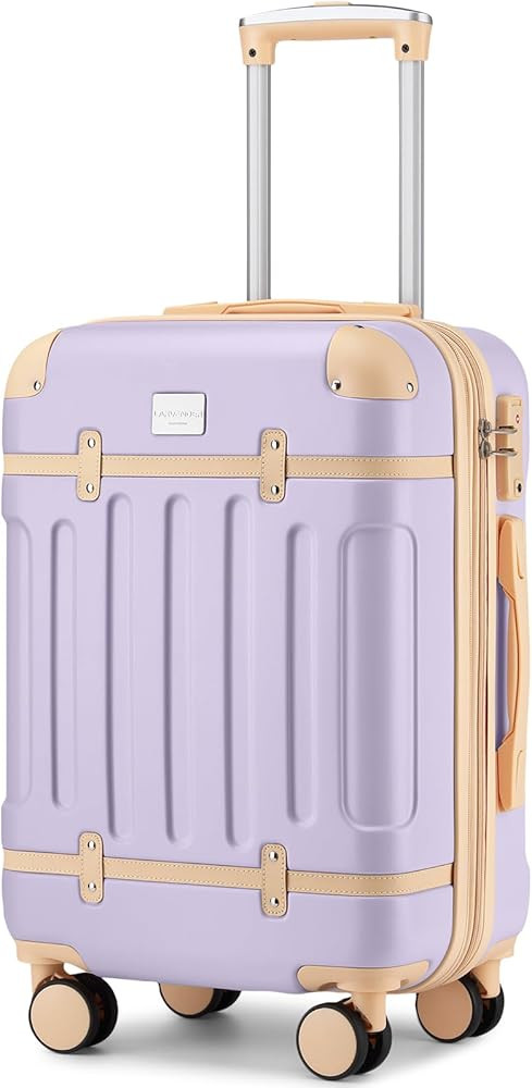 LARVENDER Carry On Luggage 22x14x9 Airline Approved with Spinner Wheels, Expandable 20 Inch Lugga... | Amazon (US)