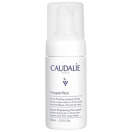 Caudalie Vinoperfect Instant Brightening Mandelic Acid and AHAs Micropeel Foam Cleanser - 100 mL | Amazon (US)