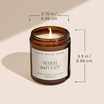 Sweet Water Decor Cinnamon Roll Candle - Fall Candle with Cinnamon, Icing & Buttery Pastry for Ho... | Amazon (US)