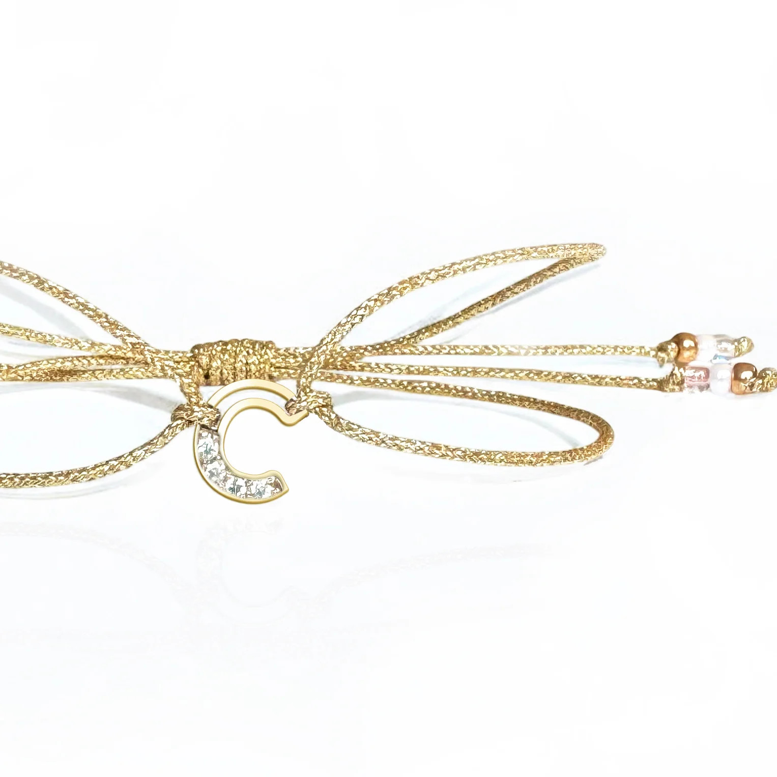 Diamond Chain Letter Corded Gold | K Kane (US)