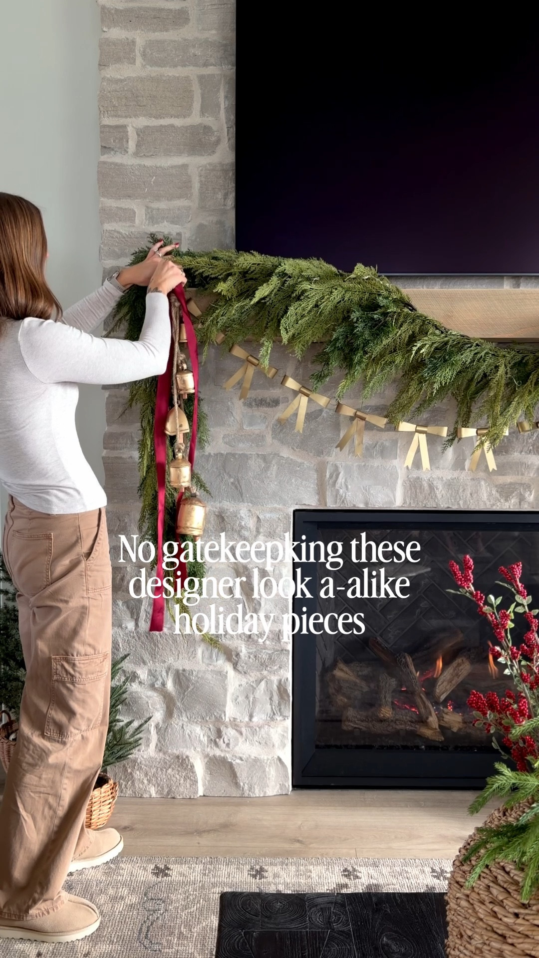 Comment HOLIDAY to receive a DM with the link! #ad Don’t miss these designer style holiday finds from @wayfair! Love that they ship quickly so you can start decorating right away!

The metal bow garland everyone is asking about, realistic garland that looks $$$, the perfect size kids tree and our cozy fireplace!

#WayfairPartner #wayfair #liketkit #christmasdecor #holidaydecorating  

#LTKHoliday #LTKHome #LTKSaleAlert