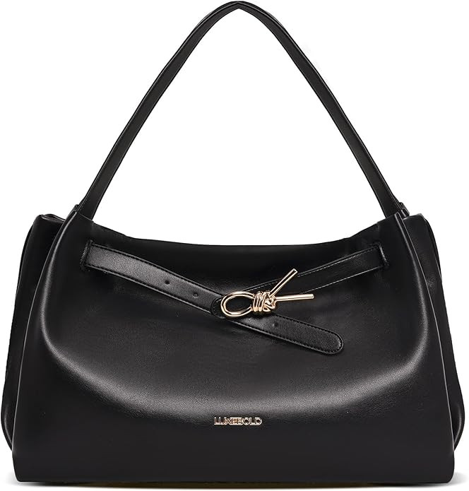 Hobo Bag for Women Soft Shoudler Handbags Slouchy Purses with Belted Detailing | Amazon (US)