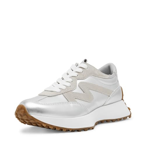 Steve Madden Women's Campo Sneaker, Silver, 8 | Amazon (US)