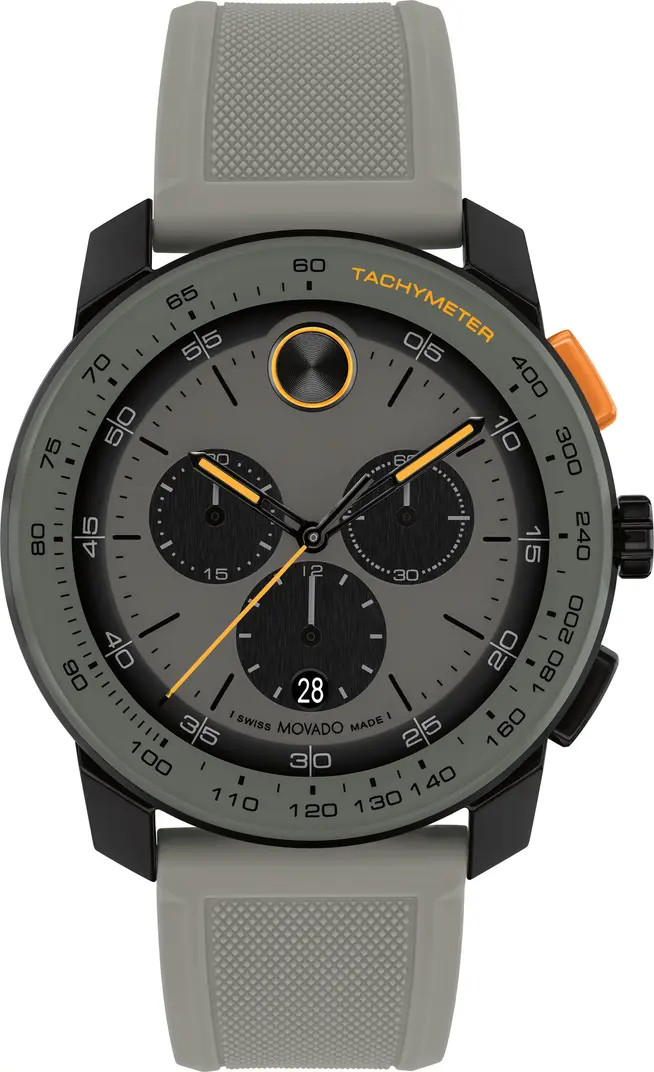 Bold TR90 Chronograph Silicone Strap Watch, 43.5mm | Nordstrom